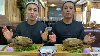 Mukbang Asmr goat head eating show very delicious mouth watering with this clip #26