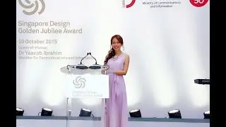 Emcee Shandy Tan - Singapore Design Golden Jubilee Award Ceremony