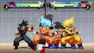 Evil Goku vs Four Goku Z2 | Darkness vs Classic Z2 Power | Jump Force Mugen V6 Showdown