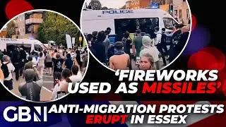 BREAKING: Anti-migration protests erupt outside migrant hotel in Essex