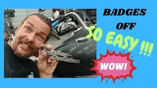 How to remove gas tank badges safely without damaging the paint