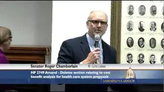 Senator Roger Chamberlain destroys the idea of a study for single payer health care