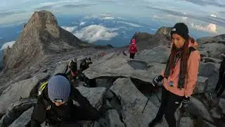 Gunung Kinabalu Day 2: Still at Low’s Peak summit enjoying the view. Super windy day.