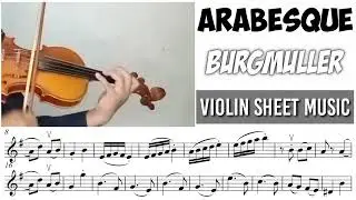 Free Sheet || Arabesque - Burgmuller || Violin Sheet Music