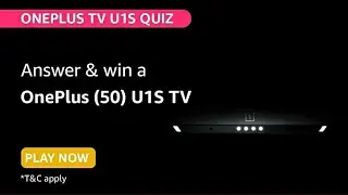 Amazon Oneplus TV U1S Quiz Answers  Win Oneplus Smart TV
