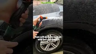High-Pressure Garden Hose Spray Nozzle with Ergonomic Grip #gardentool #automobile #ergonomic