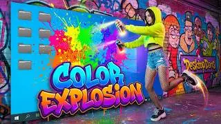 🎨 NEON GRAFFITI Takeover! Transforming Boring Desktop into Art | DesktopDans