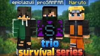 trio survival series part 2 ❤️🥹🙂🤗#shorts #live #minecraft #sampar