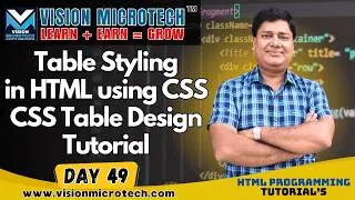 Table Styling in HTML using CSS | CSS Table Design Tutorial