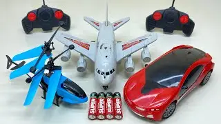 Best RadioControl RC Flying Helicopter with RC A380 Aircraft and 3D Light RC Car Unboxing, Review 🚗