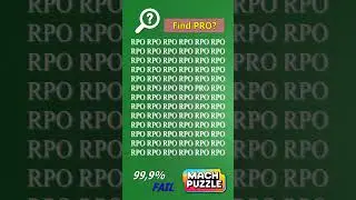Tell me where PRO? | Brain Teaser IQ Test #shorts #different #puzzles #opticalillusion #quiz