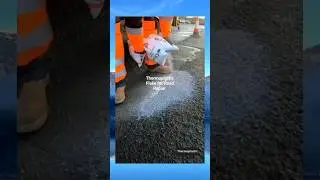 Thermoplastic Flake for Repair Road Crater #roadcrater #roadrepair #roadconstruction