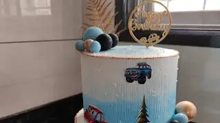 Boy birthday cake design, car theme cake design, chocolate cake design, blue colour cake design, 😋🎂😋