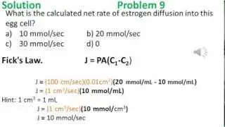 Diffusion and Osmosis problem 9 video