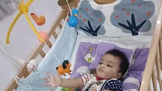 unboxing Mee Mee Musical Animal Cot Mobile with 5toy Safari Theme.Baby Crib Projector.