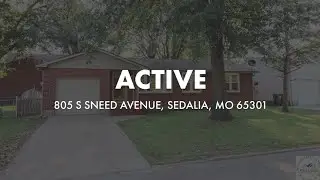 Active in 805 S Sneed Avenue, Sedalia, MO 65301 Contact me for a showing!