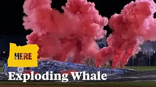 The Portland Pickles explode a giant whale replica to remember a piece of Oregon history