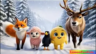 Кузя Лимончик и следы зверей на снегу 🐦‍⬛🦊🫎