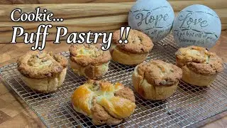 Cookie Dough Puff Pastry / Pastelitos de Hojaldre con Cookie Dough y Chocolate F&aacute;cil y Delicioso
