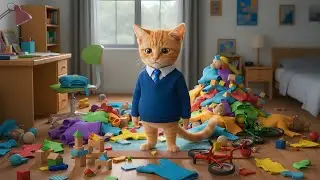 Educational Sorting Toys into Red Basket, Clothes into Blue Basket! 🧺 Kitty&rsquo;s Cleaning Day