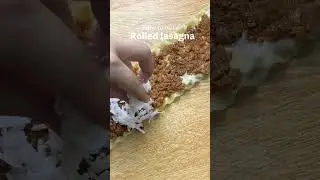 Rolled lasagna recipe #lasagna #cheesy #shorts #bakedgoods #food #dinnerrecipe #meatlovers #trend