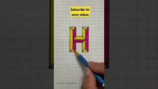 How to Draw 3d Letter &lsquo;H&rsquo; #shorts #viral #ytshorts #swatijangraarts