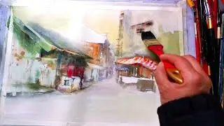 Watercolor Painting Process | The Streets of Everyday Life