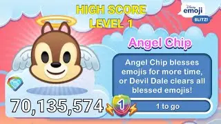 Disney Emoji Blitz - Angel Chip - Halloween - HIGH SCORE 70M - Gameplay