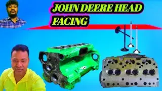 Tractor engine head facing#john deere#mahindra#Head repairing#mechanic#head gasket#all tractor#head