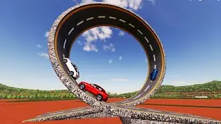 Farming Simulator 19| FULL LOOP RAMP vs VEHICLES!