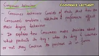 Consumer behaviour || marketing management notes