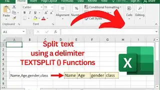 Split text with delimiter using TEXTSPLIT Function |**TechLearning_Hub: Learn Excel**|