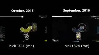 osu! | nick1324 vs nick1324 (2015 vs 2016)