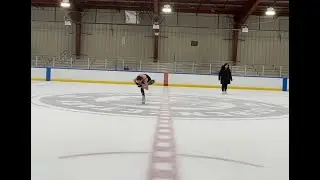 Adult skater beginning to work on tuck, pancake, & camel-tuck spins for the first time, (& a lutz)