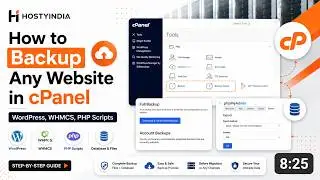 How to Backup Any Website in cPanel | WordPress, WHMCS, PHP Scripts| Hostyindia