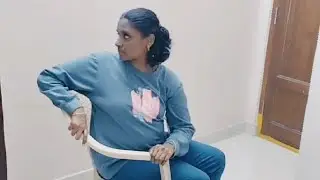 Chair senior yoga for knee and back pain 