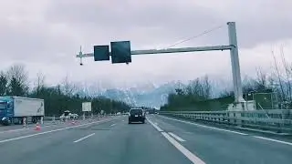 Driving in  Switzerland 8 | Switzerland's Highway Drive | Winter Drive in Switzerland.
