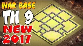 WAR BASE TH9 2017 | base anti 3 star coc clash of clans