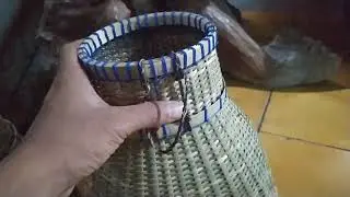 kepis bambu asli wadah tempat simpan ikan udang dll kerajinan bambu tradisional