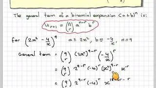 Finding the term in a binomial expansion independent of x