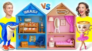 We Build Amazing House Ballerina Cappuccina vs Tralalero Tralala | Funny Challenges Friendly DO