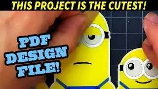 We Make a Minions Cake Topper With Our Laser - Paint-fill Engraving - PDF Design File Available