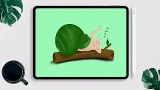 Procreate Speed drawing | Snail Man | Weekly Art