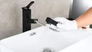 Tecmolog Bathroom Basin Faucet with Pull Out Sprayer (with Installation)