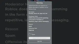 Roblox&hellip; why? #warning #false #updatereview my account was nearly taken down :(