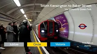 London Underground First Person Journey: South Kensington to Baker Street via Victoria & Green Park
