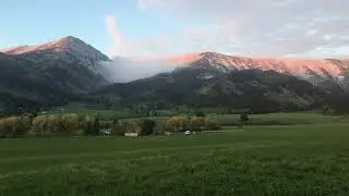 Clouds Pouring Down the Bridgers