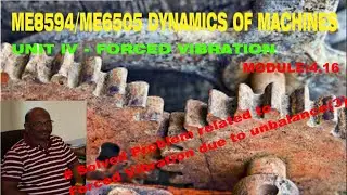 Solved Problem related to forced Vibration due to unbalanced mass -DOM4.16 DOM in Tamil
