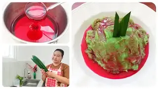 bubur sumsum pandan wangi dengan resep sirup pisang Ambon homemade 