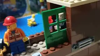Lego City Construction Worker builds a Pirate Ship Speed Build Stop Motion